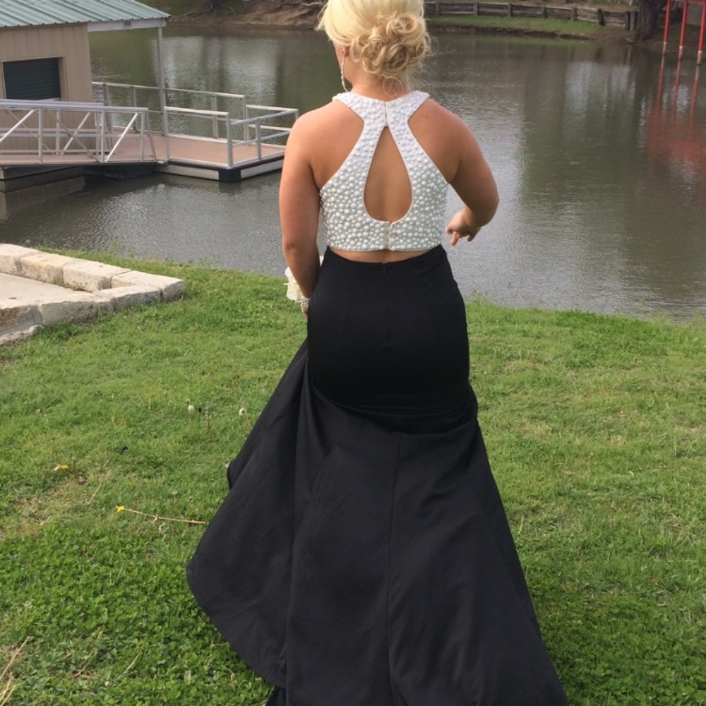Two piece prom dress